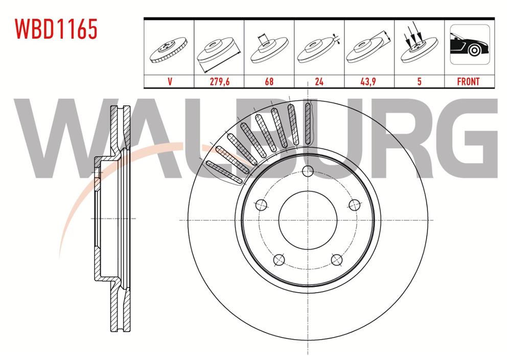 NİSSAN JUKE 10- ÖN FREN DİSK (WALBURG)