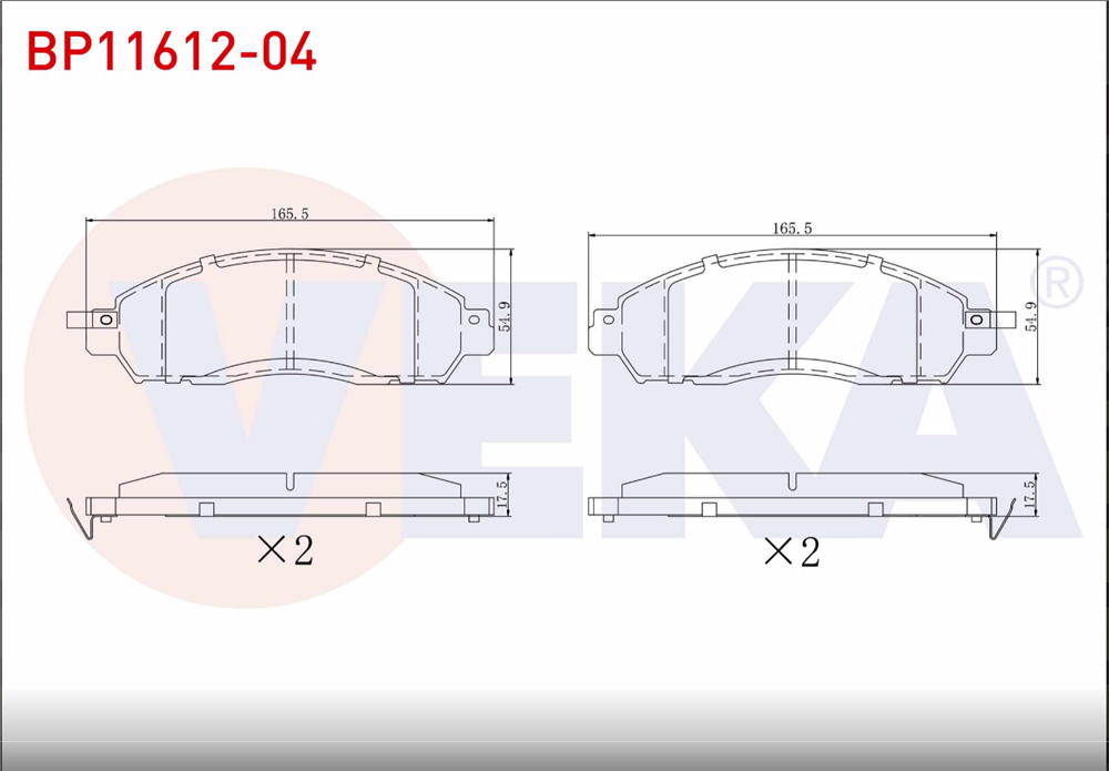 NİSSAN NAVARA 15=> ÖN FREN BALATASI (VEKA)