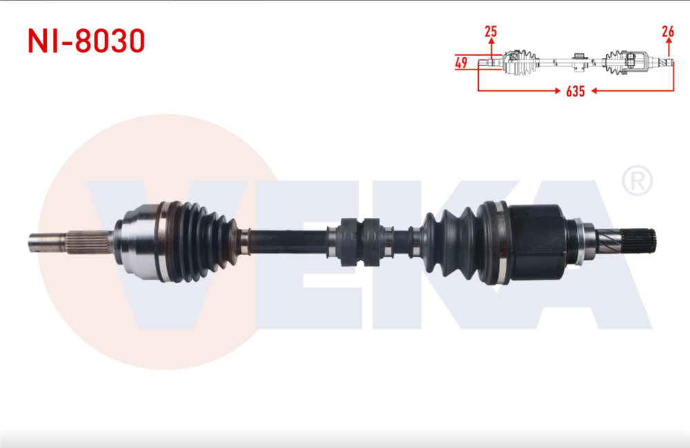 NİSSAN NOTE 13=> AKS KOMPLE SOL 1,5 DCİ MANUEL 635MM (VEKA)