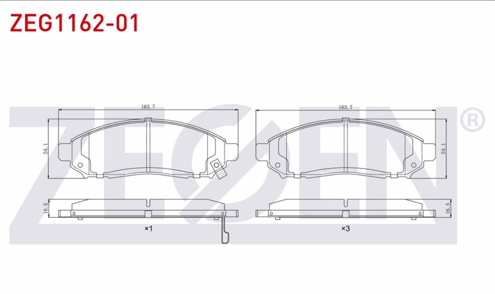 NİSSAN PATHFINDER 05-15 ÖN FREN BALATASI (ZEGEN)