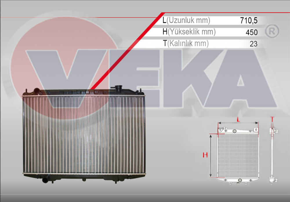 NİSSAN PICK-UP 2005 SONRASI SU RADYATÖR YD25 MANUEL 21410-VK505(VEKA)
