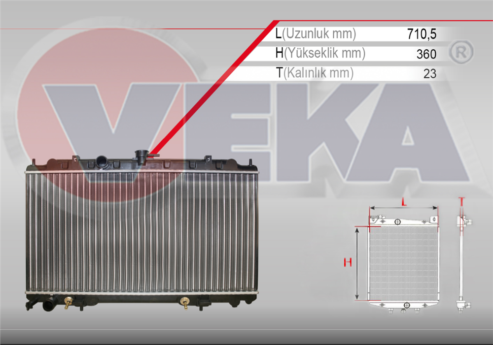 NİSSAN PRİMERA 02=> SU RADYATÖRÜ 2,0 MOTOR 16V 21460-AU303(VEKA)