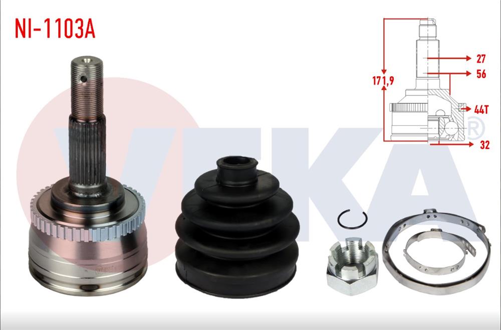 NİSSAN PRİMERA 96-01 DIŞ AKS KAFASI 2,0CC SAĞ/SOL ABS'Lİ 27X32X56 (VEKA)