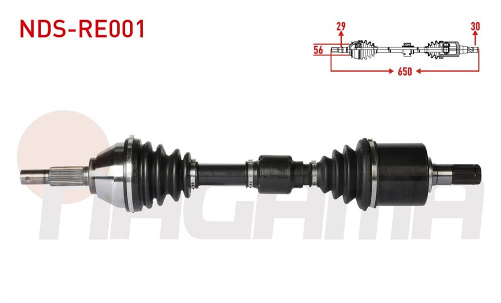 NİSSAN QASHQAI 08-13 AKS KOMPLE SOL 2,0 MOTOR 650MM (NAGAMA)