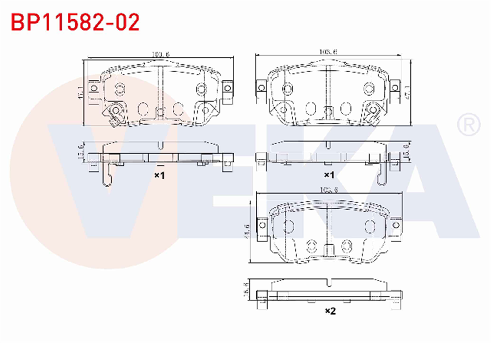 NİSSAN X-TRAIL 14=> ARKA FREN BALATASI (VEKA)