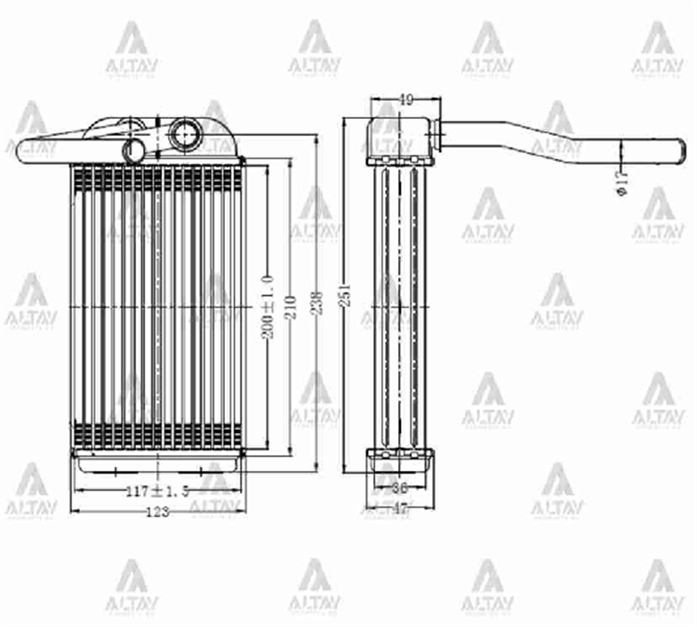 RADYATÖR KALORİFER CIVIC 92-95 BRAZING