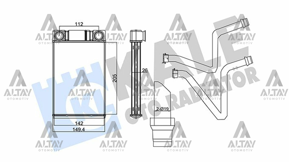 RADYATÖR KALORİFER MOKKA / AVEO 11=>