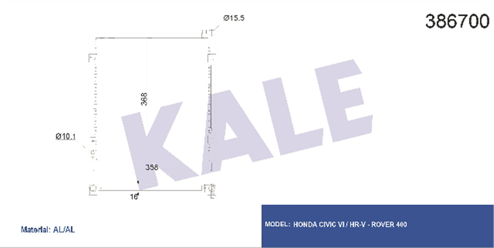 RADYATÖR KLİMA CIVIC 96-01 / ROVER / HRV