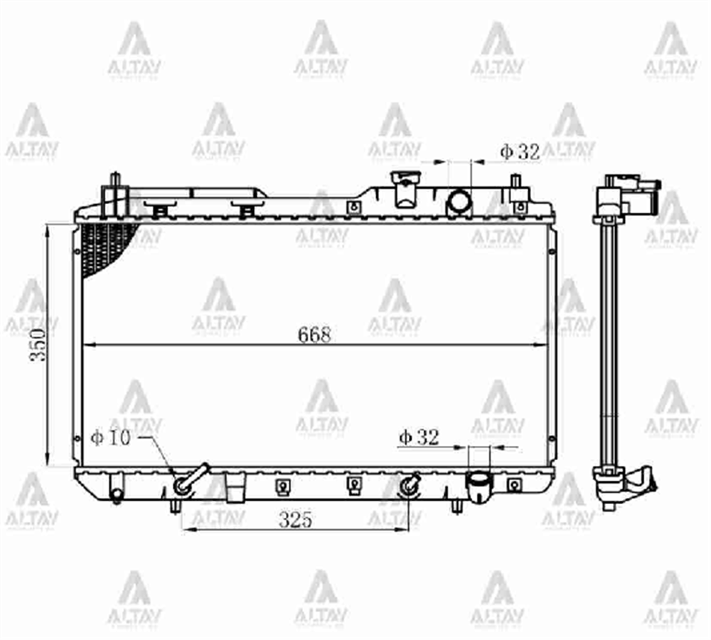 RADYATÖR SU CRV 97-02 16mm A-T BRAZING