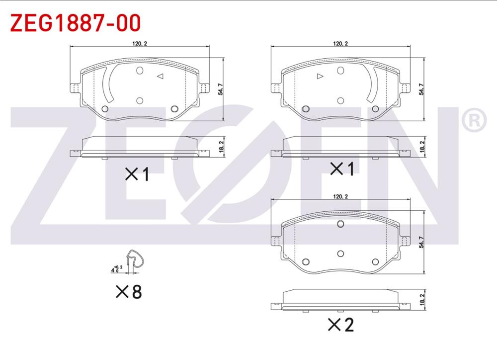 RENAULT CLIO 20- ÖN BALATA (ZEGEN)