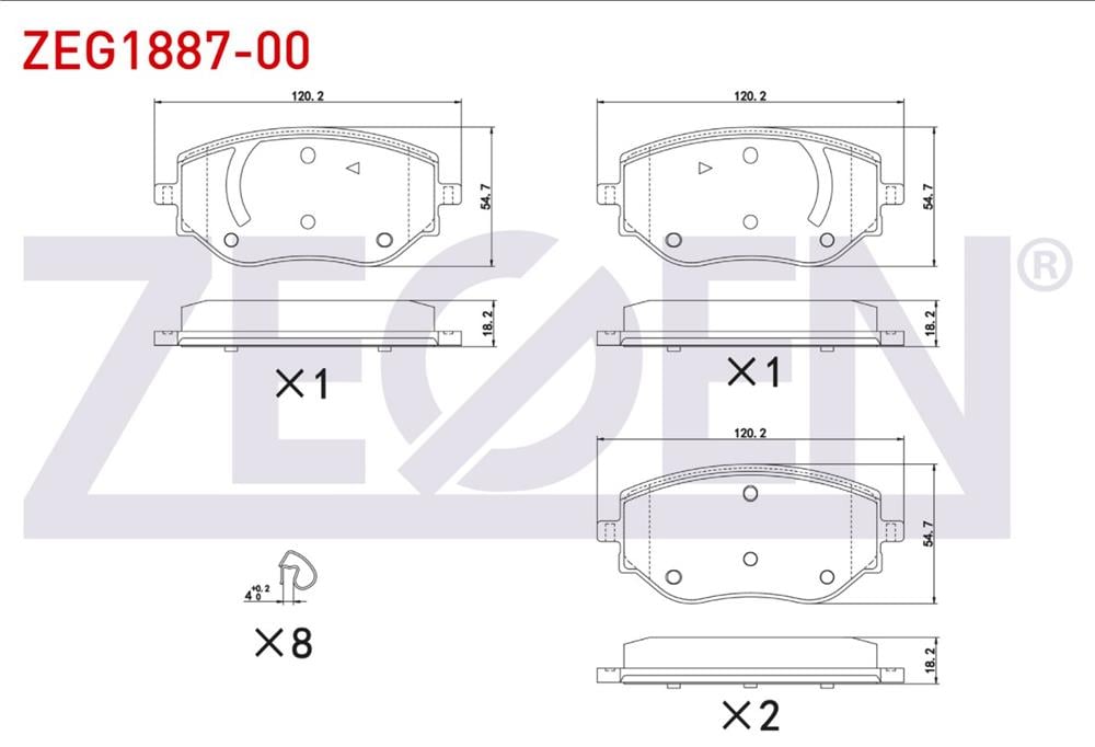 RENAULT CLIO 20- ÖN BALATA (ZEGEN)