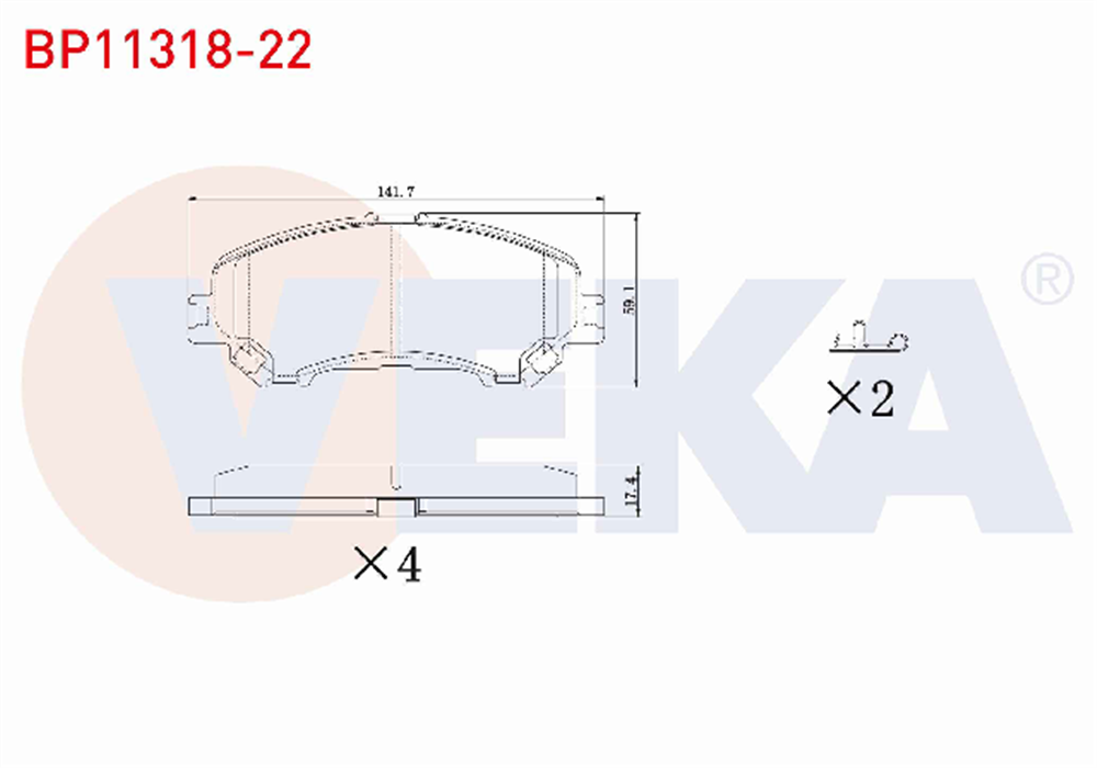RENAULT KADJAR 14=> ÖN FREN BALATASI (VEKA)