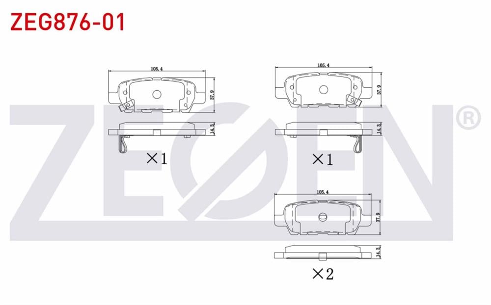 RENAULT KOLEOS 08-14 ARKA FREN BALATASI (ZEGEN)