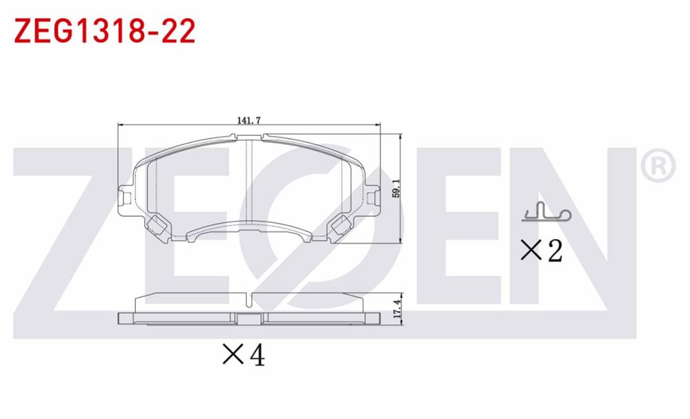 RENAULT TALISMAN 15=> ÖN FREN BALATASI (ZEGEN)