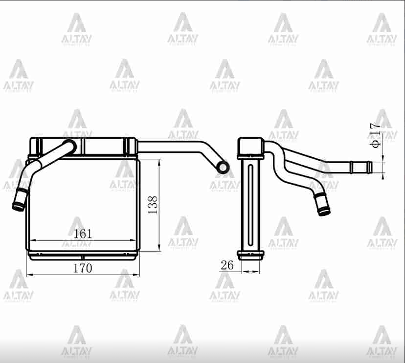 SOĞUTMA VE RADYATÖR RADYATÖR KALORİFER B-2500 97-06 / RANGER 98-06 BRAZING