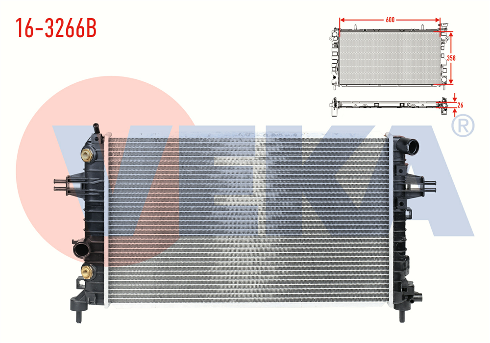 SU RADYATORU BRAZING OPEL ASTRA H 1.6i A-T 2004-2010