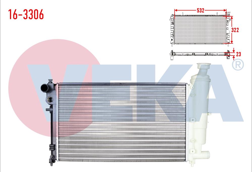 SU RADYATORU MEKANIK PEUGEOT 106 II 1.4i M-T ( UZUN ) 1996-2002	