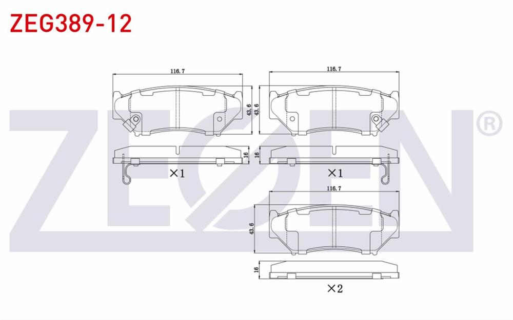 SUZUKİ G. VİTARA 98-03 ÖN FREN BALATA (ZEGEN)