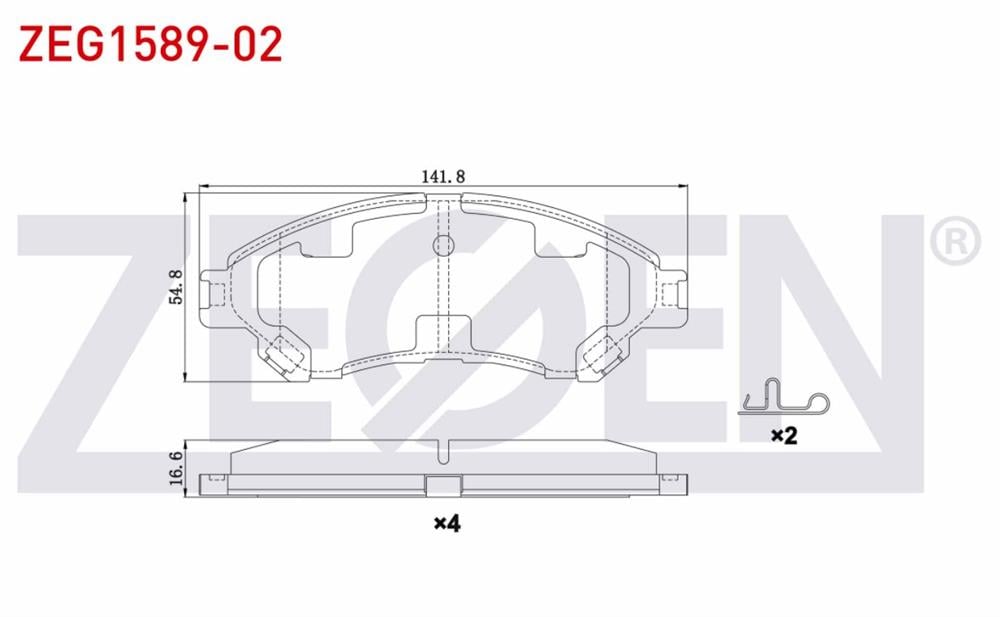 SUZUKI VİTARA 15=> ÖN FREN BALATASI (ZEGEN)