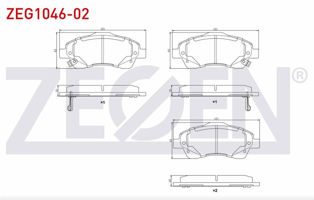 TOYOTA AVENSİS 03-08  ÖN FREN BALATASI (ZEGEN)