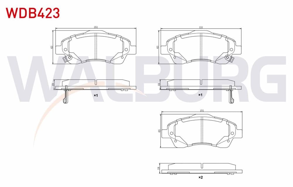 TOYOTA AVENSİS 03-08 ÖN FREN BALATASI (WALBURG)
