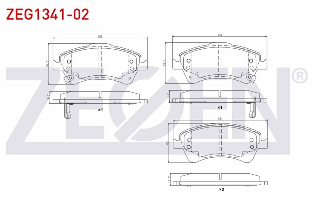 TOYOTA AVENSİS 09=> ÖN FREN BALATASI (ZEGEN)