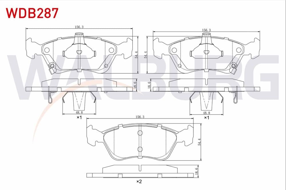 TOYOTA AVENSİS 97-02 ÖN FREN BALATA (WALBURG)
