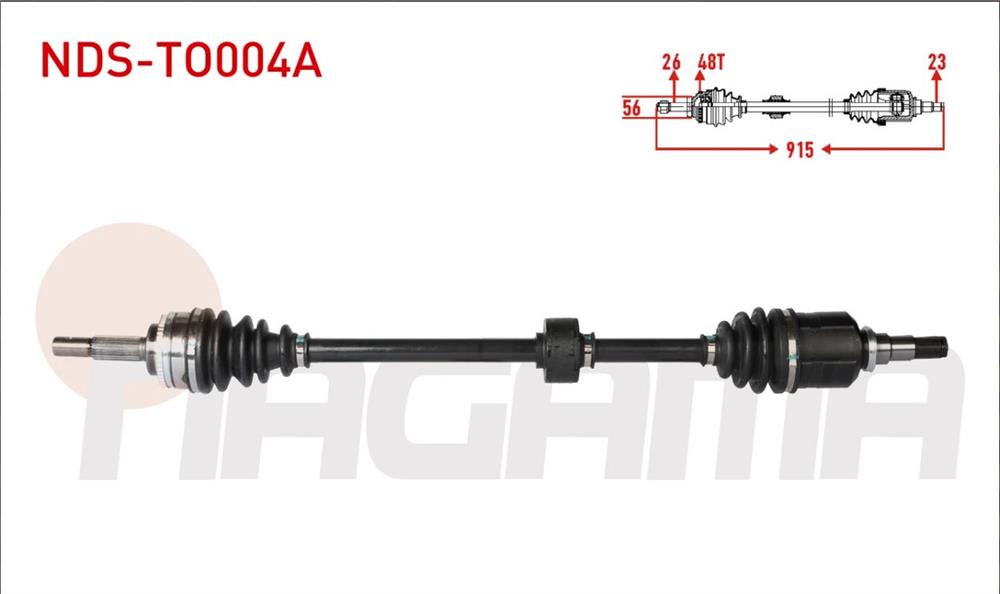 TOYOTA COROLLA 02-07 AKS KOMPLE SAĞ ABS'Lİ 915MM 43410-02240 (NAGAMA)