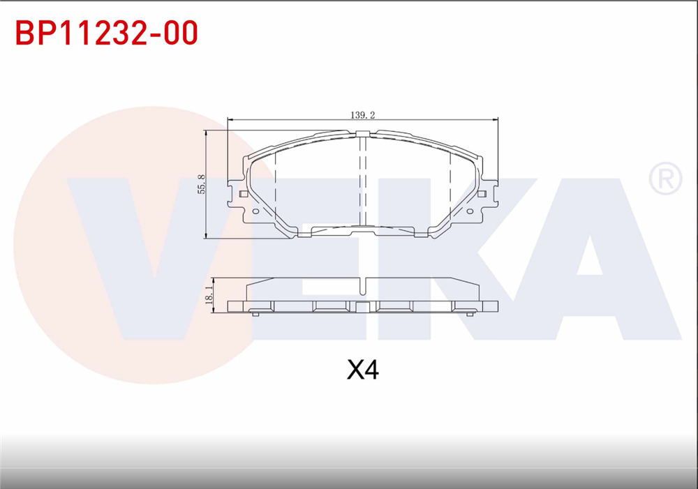 TOYOTA COROLLA 07-12 ÖN FREN BALATASI BENZİNLİ (VEKA)