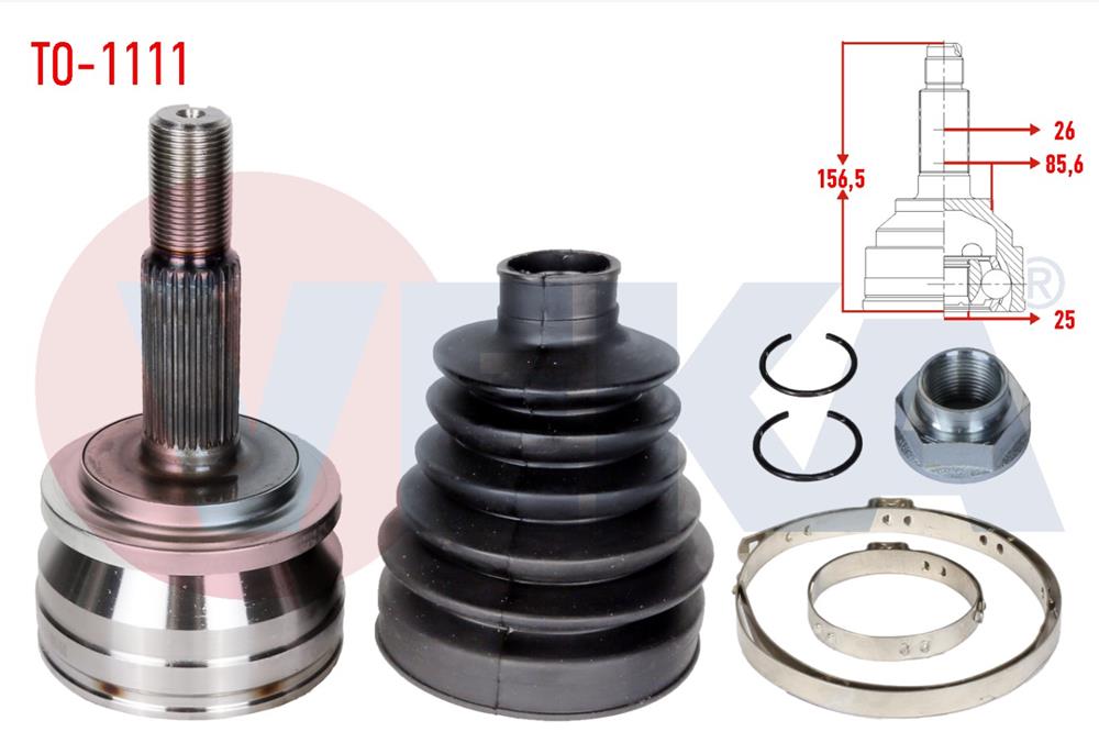 TOYOTA COROLLA  13=> DIŞ AKS KAFASI 1,4 D-4D DİZEL 26X25X85 (VEKA)