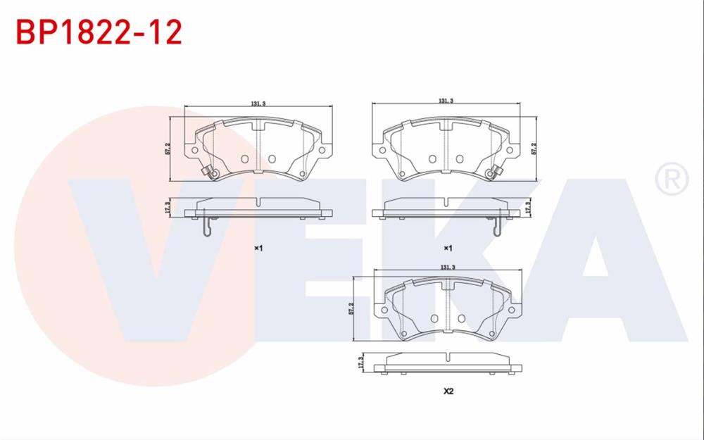 TOYOTA COROLLA 1,6 02-06 ÖN FREN BALATASI VVTİ (VEKA)
