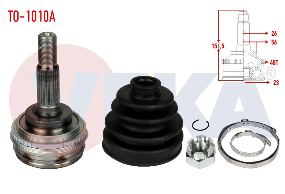TOYOTA COROLLA 88-01 DIŞ AKS KAFASI ABS'Lİ (VEKA)