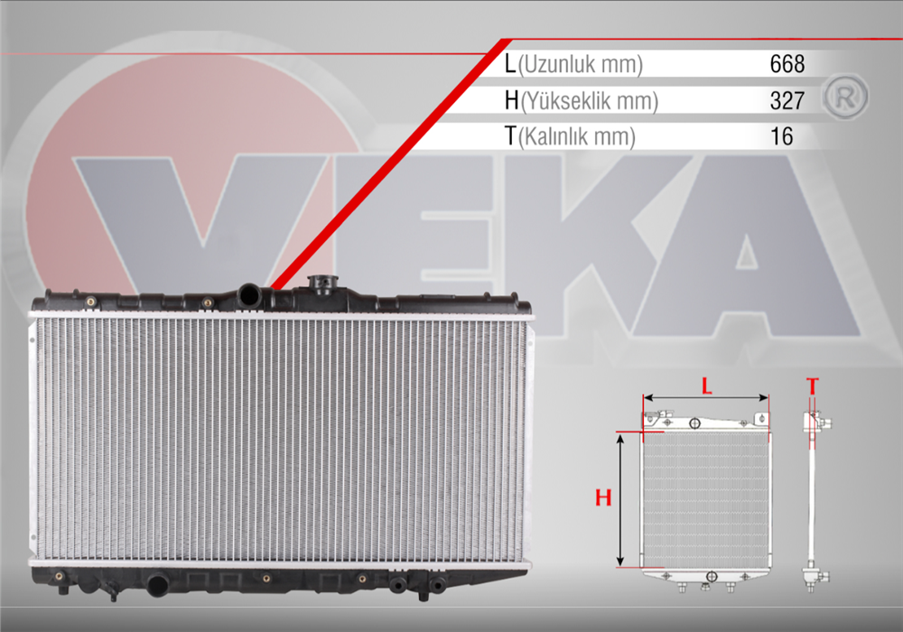 TOYOTA COROLLA 88-92 SU RADYATÖRÜ MANUEL (VEKA)