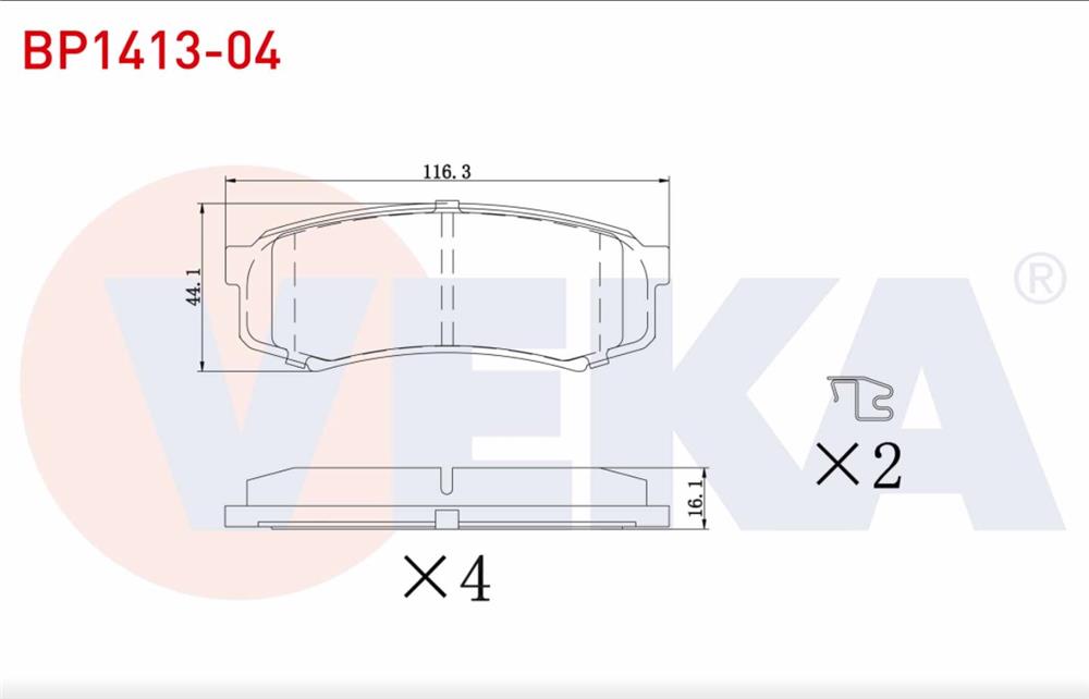 TOYOTA LAND CRUISER 96-05  ARKA FREN BALATA (VEKA)
