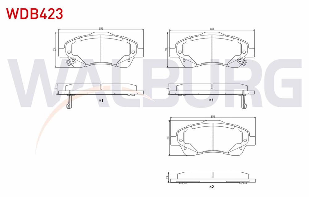 TOYOTA VERSO 03-08 ÖN FREN BALATASI (WALBURG)