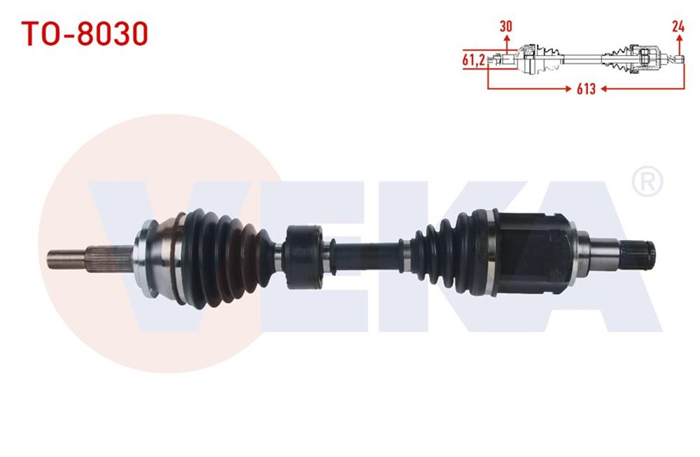 TOYOTA VERSO 09=> AKS KOMPLE SOL 2,0 D-4D 613MM MANUEL (VEKA)