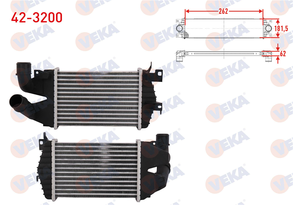 TURBO RADYATORU (INTERCOOLER) OPEL ASTRA H 1.3 CDTI 2004-2010
