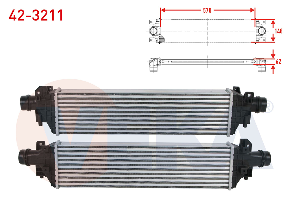 TURBO RADYATORU (INTERCOOLER) OPEL MOKKA 1.6 CDTI 2012-