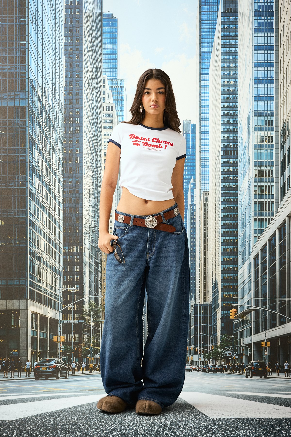 Lacivert Bol Kesim Baggy Jean