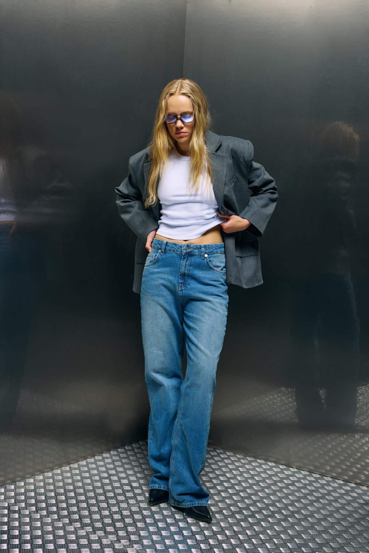 Kadın Wide Leg Geniş Paça Jean Pantolon