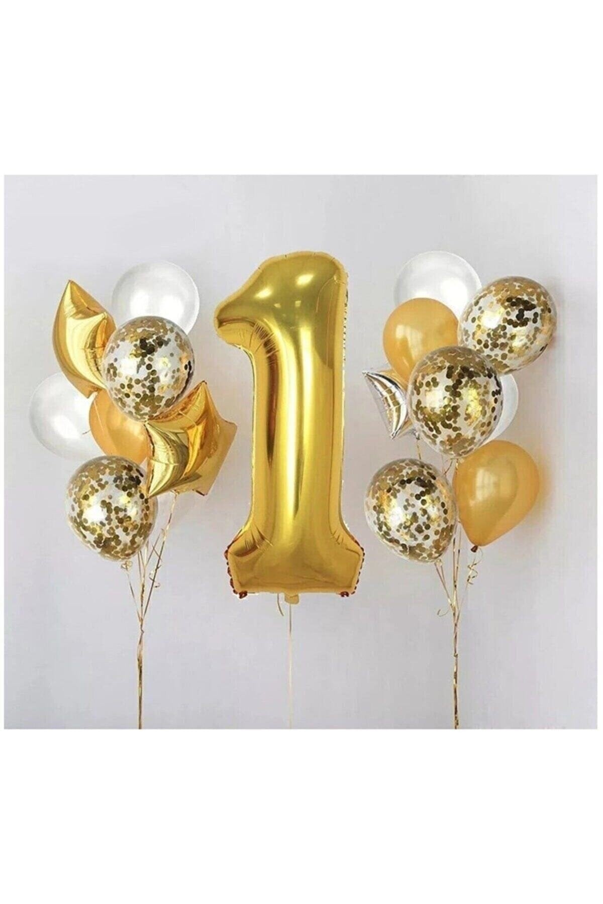 1 Yaş Gold Balon Seti