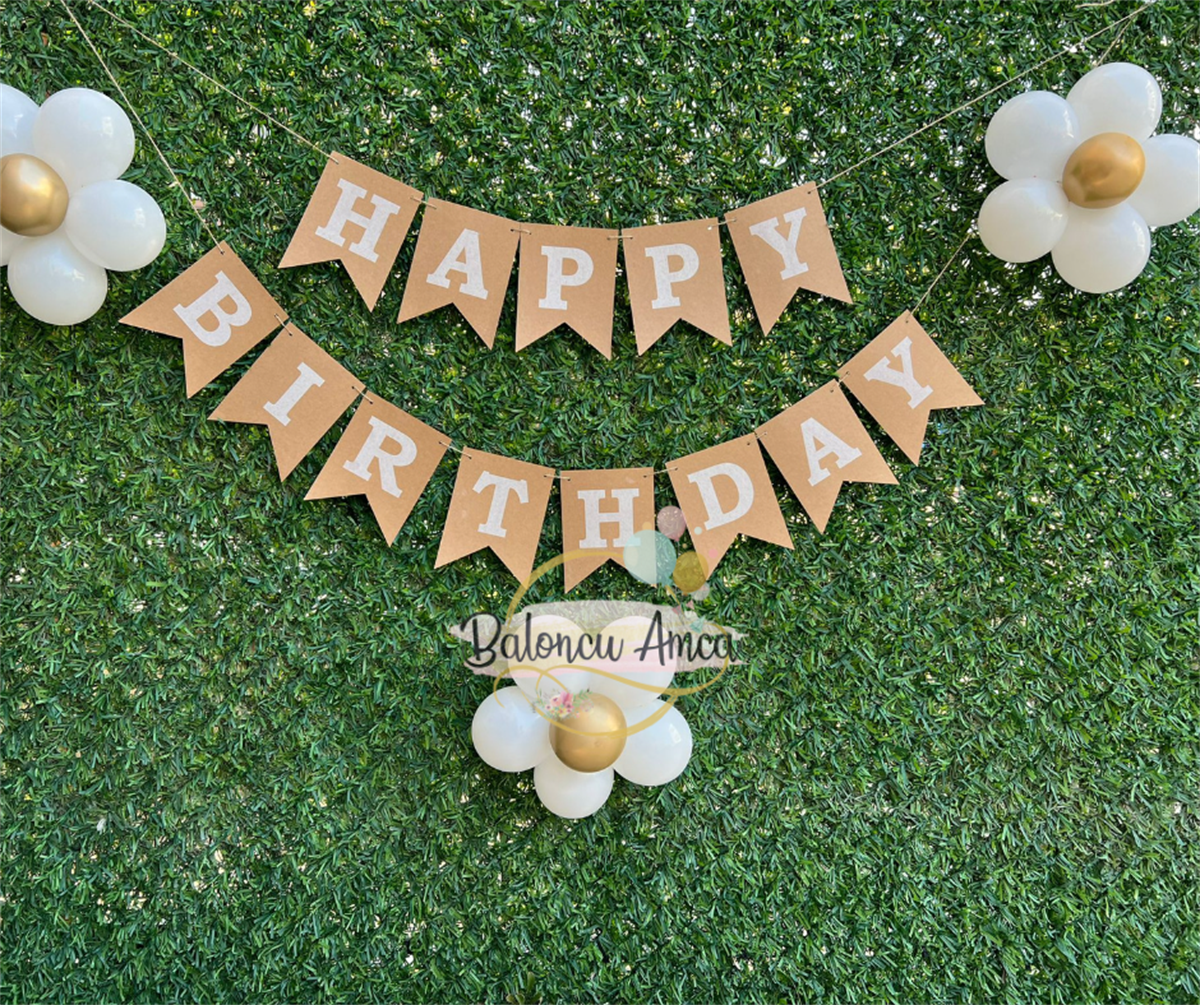 Kraft - Beyaz Happy Birthday Flama
