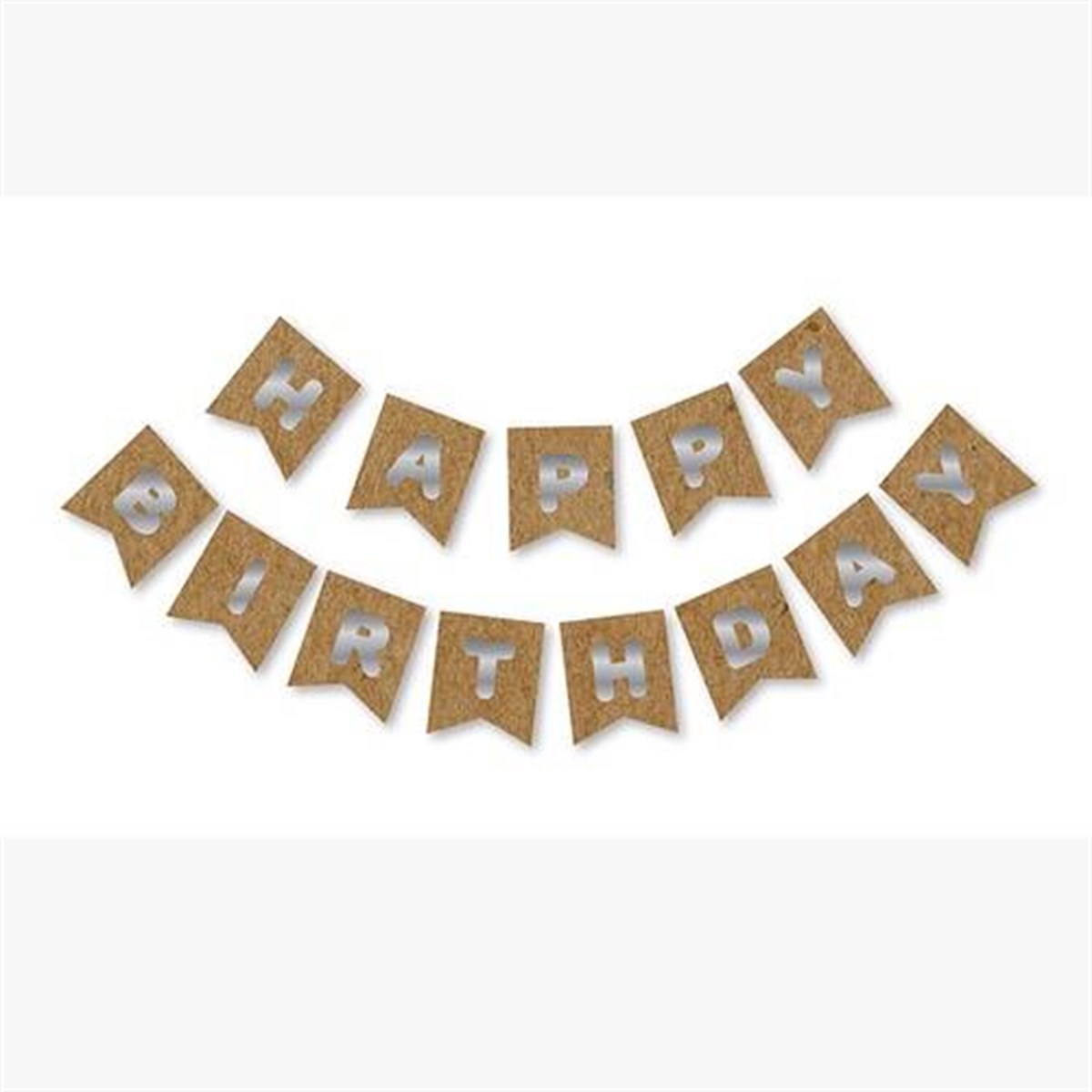 Kraft – Gümüş  Happy Birthday Flama