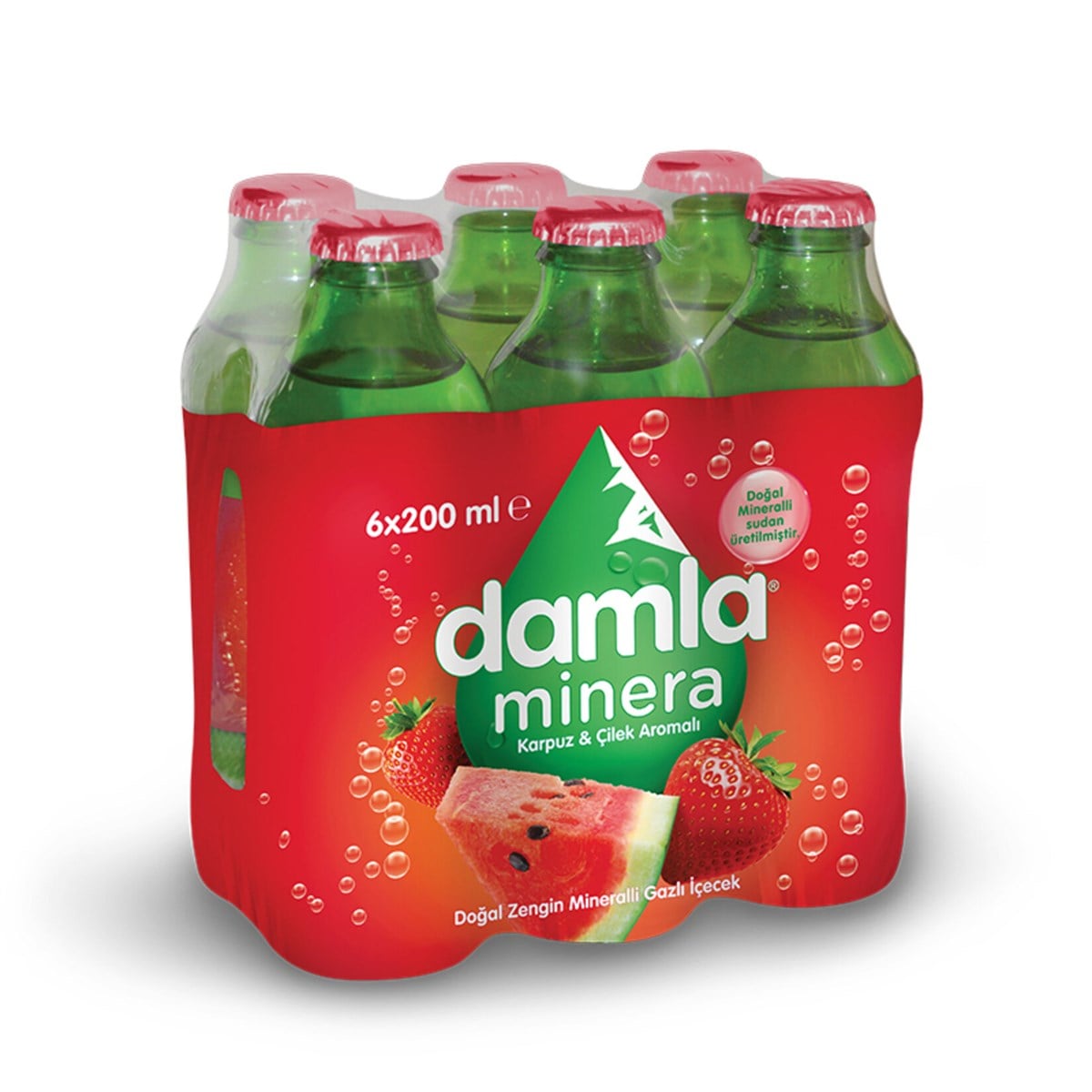 DAMLA KARPUZ ÇİLEK AROMALI SODA 6LI