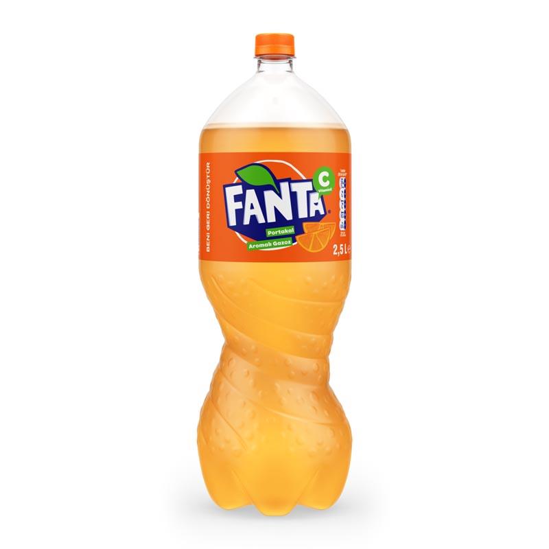 FANTA PORTAKAL 2.5 LT D.SUZ PET