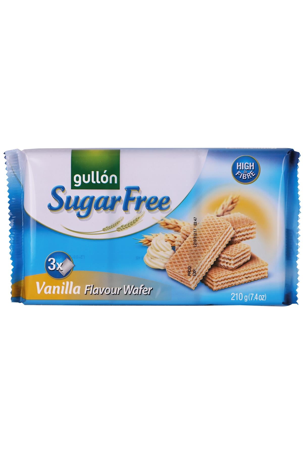 GULLON SUGAR FREE VANİL.KREM.DOLG.GOFRET ŞEKERSİZ