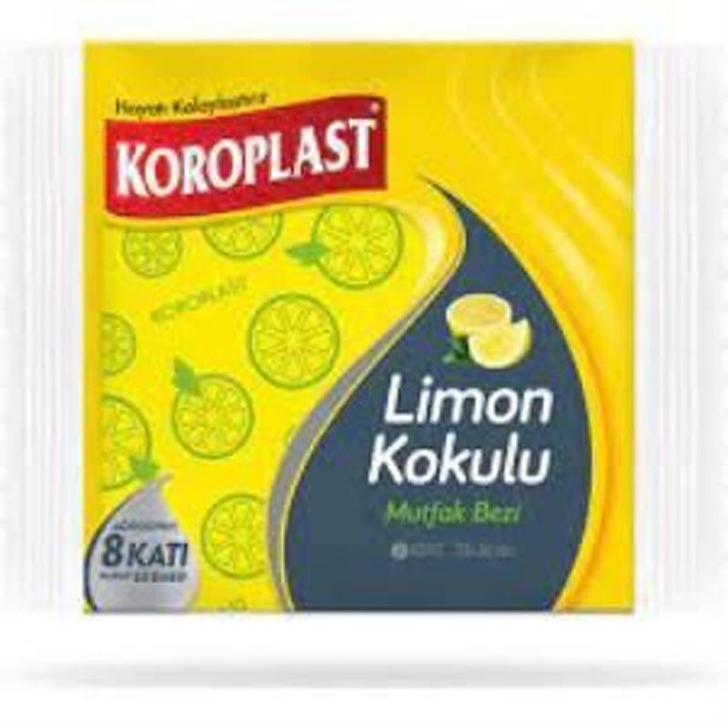 KOROPLAST LİMON KOKULU MUTFAK BEZİ 3 LÜ