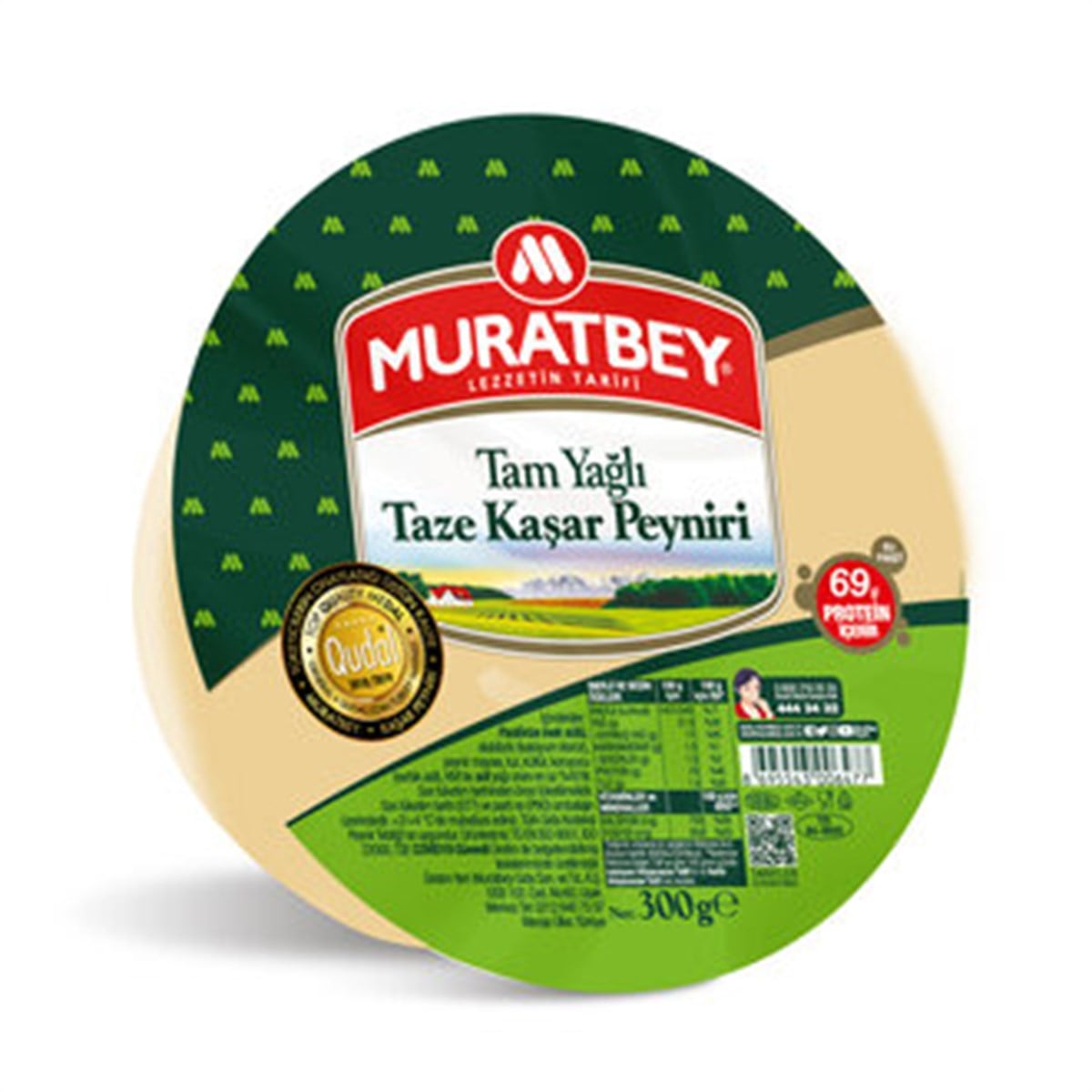 MURATBEY TAM YAĞLI TAZE KAŞAR PEYNİR 300 GR