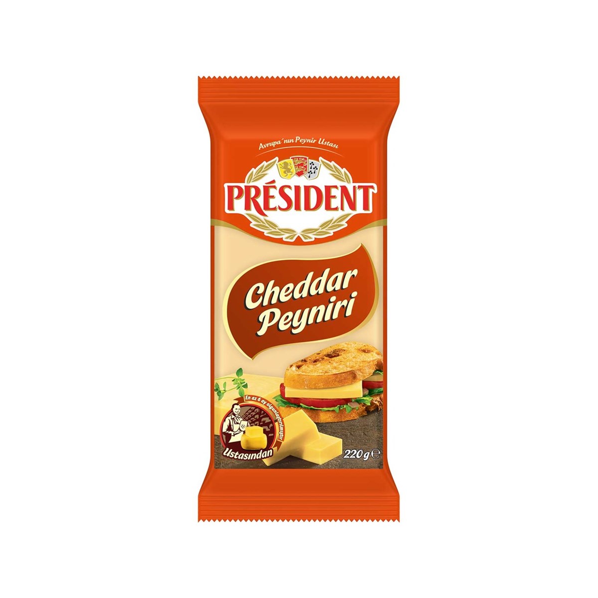 PRESIDENT CHEDDAR PEYNİRİ 220 GR.