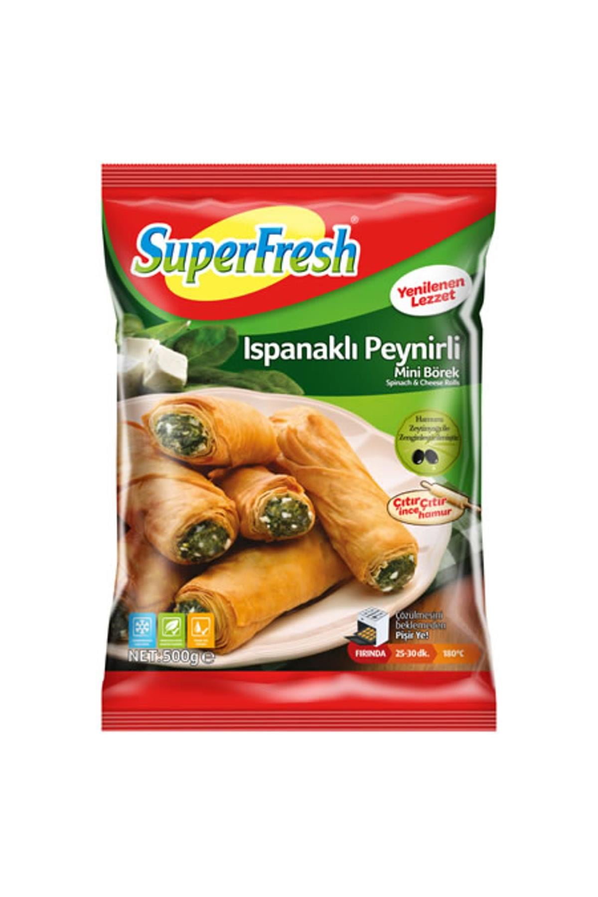 SUPER FRESH ISPANAKLI PEYNİRLİ MİNİ BÖREK 500G